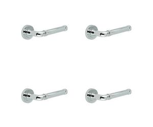 Loops 4 Pack Elegant Polished Chrome Lever On Rose Door Handle For Modern Interiors - Interior Handle