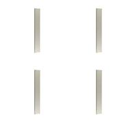 Loops 4 Pack Elegant Polished Nickel Finger Plate 450X75mm For Doors - Solid Brass Door Push Protector