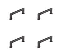 Loops 4 Pack Elegant Round Cabinet Handle In Dark Bronze - 128mm Premium Quality - Kitchen Drawer Pull Handle