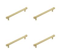 Loops 4 Pack Elegant Satin Brass Cabinet Handle 224mm - Versatile And Stylish Design - Kitchen Drawer Pull Handle