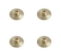 Loops 4 Pack Elegant Satin Brass Chamfered Wall-Mounted Doorstop For Home - Solid Brass & Rubber Stopper