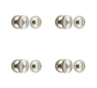 Loops 4 Pack Elegant Satin Nickel 40mm Turn & Release For Luxury Doors - Door Handle