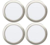 Loops 4 Pack Elegant Satin Nickel Ceiling Spotlight For Modern Home Décor - Versatile Indoor Lighting