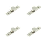 Loops 4 Pack Elegant Satin Nickel Cupboard Knob 40mm For Stylish Home Interiors - Kitchen Cabinet Knob