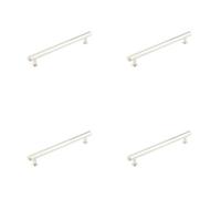 Loops 4 Pack Elegant Stepped Cabinet Handle In Polished Nickel - 224mm Luxury Design - Kitchen Drawer Pull Handle