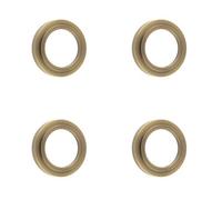 Loops 4 Pack Elegant Stepped Outer Roses For Antique Brass Escutcheons - Solid Brass Key Hole Cover