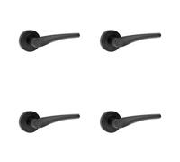 Loops 4 Pack Elegant Twirl Black Door Handle For Modern Spaces - Interior Handle