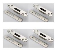 Loops 4 Pack - Euro Cylinder Deadlock Forend Strike & Fixing Pack Set- Satin Steel Radius 150X30mm