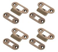 Loops 4 Pack - Forend Strike And Fixing Pack Setfor Heavy Duty Tubular Latch Antique Brass Radius