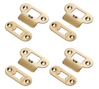 Loops 4 Pack - Forend Strike And Fixing Pack Setfor Heavy Duty Tubular Latch - Satin Brass Radius