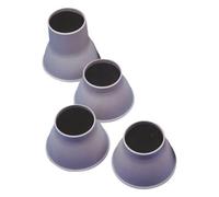 Loops 4 Pack Grey Plastic Bed Raisers - Elevate Furniture With 90mm Height Increase