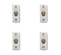 Loops 4 Pack High-Quality Adjustable Rollerbolt Catches With Brass Roller - 36mm Satin Nickel Finish