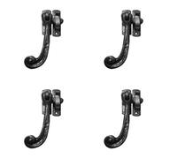 Loops 4 Pack High-Quality Antique Range Casement Fasteners In Elegant Black Finish - 94mm - Window Handle