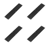 Loops 4 Pack High-Quality Black Fingerplates 350X75mm For Interior Design - Door Protector Plate