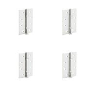 Loops 4 Pack High-Quality Certifire Stainless Steel Grade 13 Polymer Bearing Hinge - 3 Knuckle Satin Finish - 30/60 Fire Door Hinge