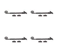 Loops 4 Pack High-Quality Curly Tail Casement Stays In Beeswax Finish - 245X15X6mm - Window Peg Bar