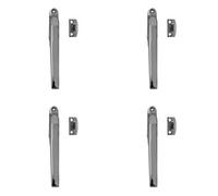Loops 4 Pack High-Quality Modern Non-Lockable Casement Fasteners In Polished Chrome - 124mm - Window Handle