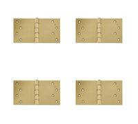 Loops 4 Pack High-Quality Projection Hinge In Polished Brass - 102X200X4.5mm - Door Hinges