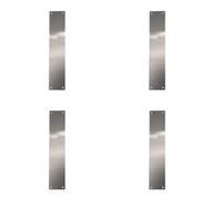Loops 4 Pack High-Quality Satin Stainless Steel Finger Plates 350X75mm For Durable Protection - Door Protector Plate
