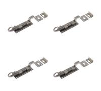 Loops 4 Pack High-Quality Shepherds Crook Necked Bolts 102mm In Durable Pewter Finish - Door Bolt Lock