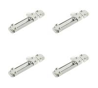 Loops 4 Pack High-Security Contract Door Bolts 138X30mm In Polished Chrome Finish - Door Bolt Lock