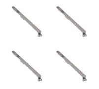 Loops 4 Pack Lever Action Flushbolts For Double Doors - Satin Stainless Steel, 457X20mm