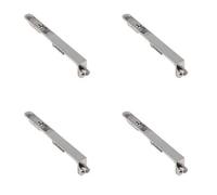 Loops 4 Pack Lever Action Radiused Flushbolts 305X20mm In Polished Stainless Steel For Double Doors