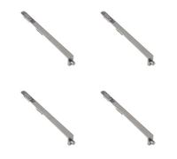 Loops 4 Pack Lever Action Radiused Flushbolts 305X20mm Satin Stainless Steel For Double Doors
