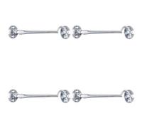 Loops 4 Pack - Lightweight Cabin Hook & Eye Satin Chrome 102mm Arm Cabinet Hatch Lock