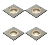 Loops 4 PACK Marine Grade IP65 Square Ground Light - 50W GU10 - Stainless Steel in Metallics Loops Metallics