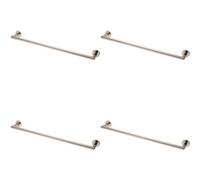 Loops 4 Pack - Mitred Bathroom Single Towel Rail Concealed Fix 600mm Centres Bright Steel