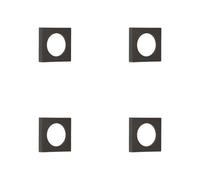 Loops 4 Pack Modern Dark Bronze Square Outer Rose For Escutcheon - Solid Brass Key Hole Cover