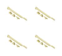 Loops 4 Pack Modern Non-Lockable Casement Stays 250mm In Polished Brass Finish For Enhanced Window Functionality - Window Peg Bar