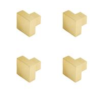 Loops 4 Pack Modern Satin Brass Cupboard Knob For Stylish Interiors - Kitchen Cabinet Knob