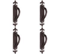Loops 4 Pack - Offset Traditional Forged Pull Handle 263.5 X 67mm Black Antique Right Hand