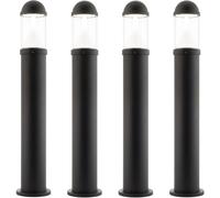 Loops 4 PACK Outdoor Bollard Post Light - 20W CCT LED Module - Textured Black Finish Loops Black