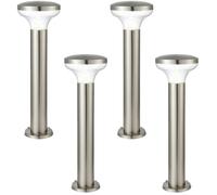 Loops 4 PACK Outdoor Post Bollard Light Marine Steel 0.5m LED Garden Driveway Path