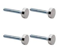 Loops 4 Pack - Pair Bolt Cap Fixing Pack Setfor 22mm D Pull Door Handles Satin Stainless Steel