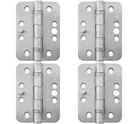 Loops 4 Pack - Pair Grade 13 Ball Bearing Security Hinge Radius - 102 X 76mm Satin Steel