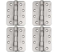 Loops 4 Pack - Pair Grade 13 Heavy Duty Ball Bearing Hinge - Radius 102 X 76mm Satin Steel