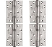 Loops 4 Pack - Pair Grade 13 Heavy Duty Thrust Bearing Hinge - 100 X 76mm Satin Stainless Steel