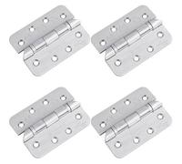 Loops 4 Pack - Pair Grade 13 Hospital Tip Ball Bearing Hinge - Radius 102 X 76mm Satin Steel