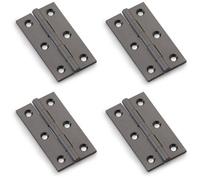 Loops 4 Pack - Pair Solid Brass Cabinet Butt Hinge - 64mm - Dark Bronze Premium Cupboard