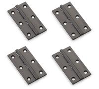 Loops 4 Pack - Pair Solid Brass Cabinet Butt Hinge - 75mm - Dark Bronze Premium Cupboard