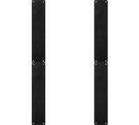 Loops 4 Pack - Plain Door Finger Plate 350 X 75mm - Matt Black Steel Push Plate