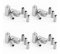 Loops 4 Pack Polished Chrome Locking Sash Stop For Secure Windows - Window Fastener