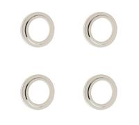 Loops 4 Pack Polished Nickel Stepped Outer Roses For Elegant Escutcheons - Solid Brass Key Hole Cover