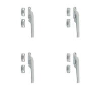 Loops 4 Pack Premium 124mm White Non-Lockable Casement Fasteners For Modern Windows - Window Handle
