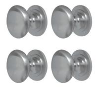 Loops 4 Pack Premium 38mm Satin Chrome Cupboard Knob for Stylish Home Decor - Kitchen Cabinet Knob