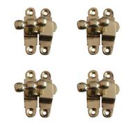 Loops 4 Pack Premium 40mm Polished Brass Showcase Catch For Cabinets - Cupboard Door Catch
